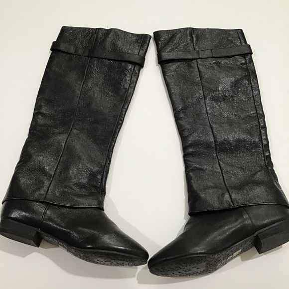 Chinese laundry knee-high riding black leather boots size 6.5 NWOT set in stone - Picture 3 of 5